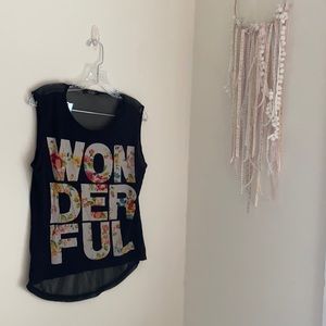 WONDERFUL Graphic Tank w Mesh Back